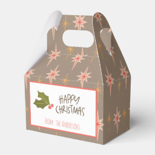 Vintage Retro Midcentury Modern Star Christmas Favour Box