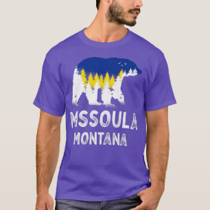 Vintage Retro Missoula Montana Grizzly Bear MT Vac T-Shirt