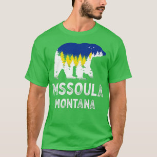 Vintage Retro Missoula Montana Grizzly Bear MT Vac T-Shirt