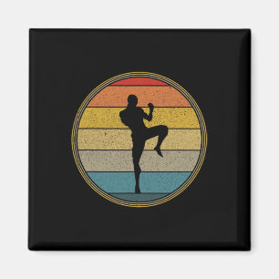 Vintage Retro Mma Mixed Martial Arts Kickboxing Magnet