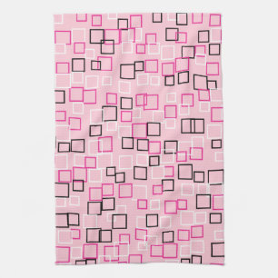 Vintage Retro Mod Pink Kitchen Towel Gift
