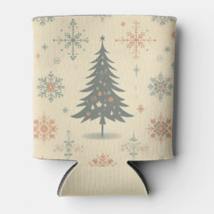 Vintage/Retro modern Christmas/winter Can Cooler