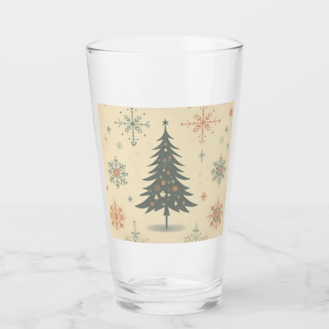Vintage/Retro modern Christmas/winter Glass (Front)
