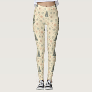 Vintage/Retro modern Christmas/winter Leggings