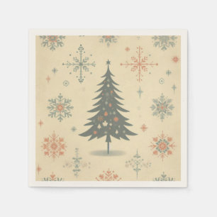 Vintage/Retro modern Christmas/winter Napkin