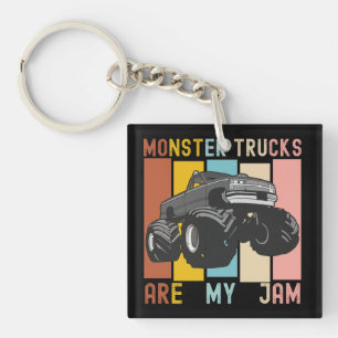 Vintage Retro - Monster Trucks Are My Jam Key Ring