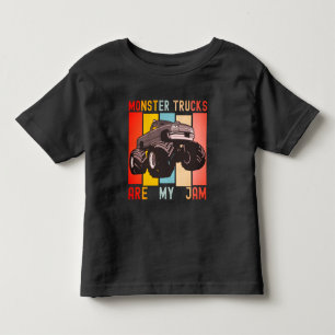 Vintage Retro - Monster Trucks Are My Jam Toddler T-Shirt