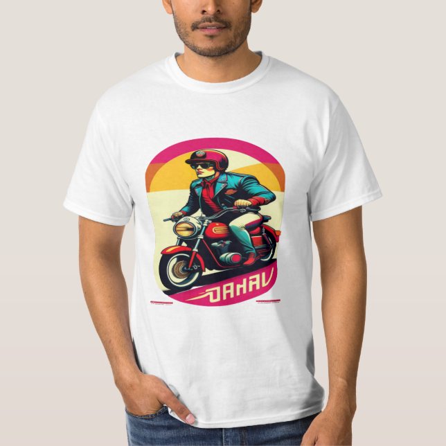 Vintage Retro Motorcycle Designs T-Shirt -  (Front)