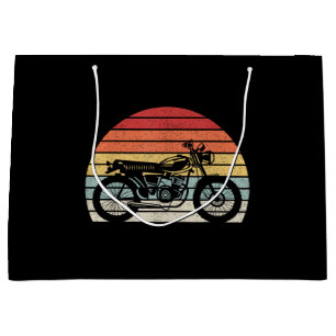 Vintage Retro Motorcycle Large Gift Bag