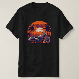 Vintage Retro Motorcycle Sunset Biker Classic T-Shirt