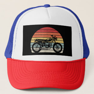 Vintage Retro Motorcycle Trucker Hat