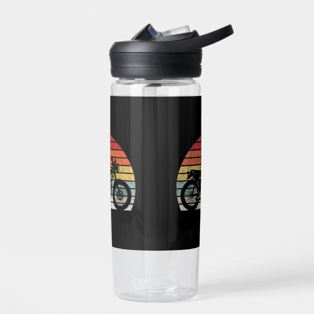 Vintage Retro Motorcycle Water Bottle (Left)
