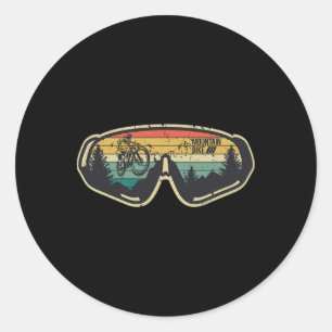 Vintage Retro Mountain Bike Mtb Downhill Biking Classic Round Sticker