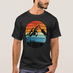 Vintage retro mountain for climbers and hikers whi T-Shirt