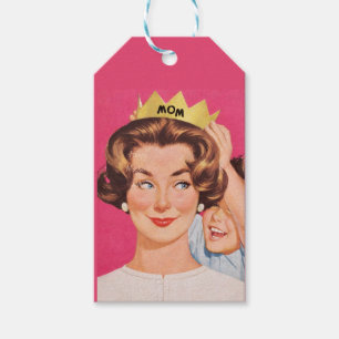 Vintage Retro Mum Crown Mother’s Day Gift Tags