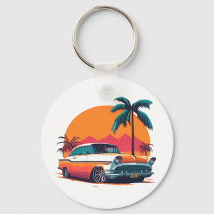 Vintage Retro Muscle Cars Classic Cool Sports Car  Key Ring