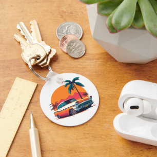Vintage Retro Muscle Cars Classic Cool Sports Car  Key Ring