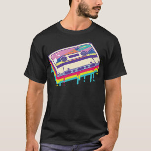 Vintage Retro Music Cassette Tapes Mixtape 80s and T-Shirt