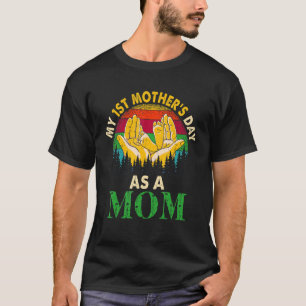 Vintage Retro My 1st Mother's Day As A Mum Cute Ne T-Shirt