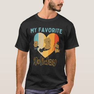Vintage Retro My Favorite Holiday Groundhog Day T-Shirt