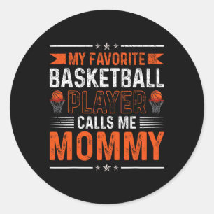 Vintage Retro My Favorite Sketll Player Calls Me M Classic Round Sticker