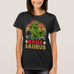 Vintage Retro Nanasaurus Dinosaur Trex T-Shirt