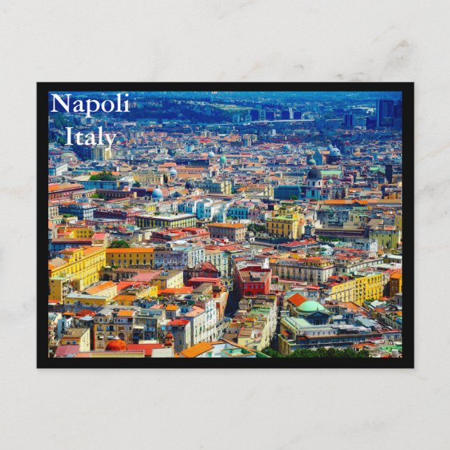 Vintage Retro Napoli Italy Italian Travel Tourism  Postcard (Front)