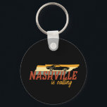 Vintage Retro Nashville Tennessee USA City Map Key Ring<br><div class="desc">Vintage and retro style Nashville Tennessee city merchandise for those living in this town, TN native, proud citizen and resident of this special place called home. Cool merchandise with seventies vibe. Perfect souvenir for tourist on vacation, travelling in the US. Great gift for those born in United States of America,...</div>