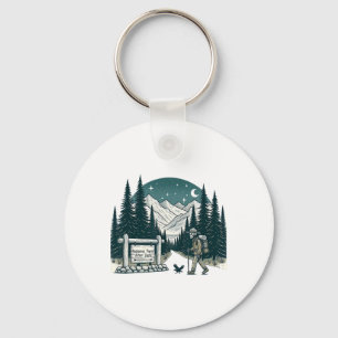 Vintage Retro National Park After Dark Skeleton Hi Key Ring