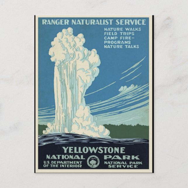 Vintage Retro National Park Travel Tourism Postcard (Front)