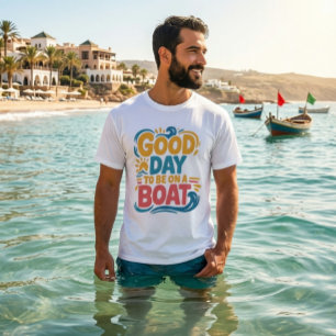 Vintage Retro Nautical Sun and Sailboat Graphic T-Shirt