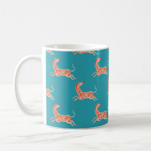 vintage retro neon colour Zebra illustration motif Coffee Mug