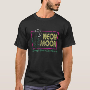 Vintage Retro Neon Moons Lyrics Music 70s Cactus T-Shirt