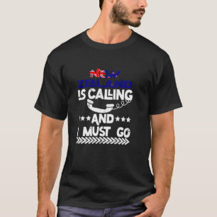 Vintage Retro New Zealand Is Calling I Must Go Wel T-Shirt