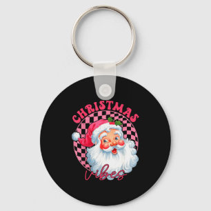 Vintage Retro Nk Santa Christmas Vibes Groovy Nk S Key Ring