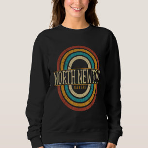 Vintage Retro North Newton Kansas KS Women Men Sou Sweatshirt