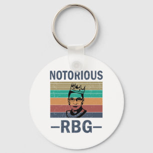 Vintage Retro Notorious RBG Ruth Bader Ginsburg Key Ring