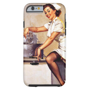 Vintage Retro Nurse Pin Up Girl Tough iPhone 6 Case