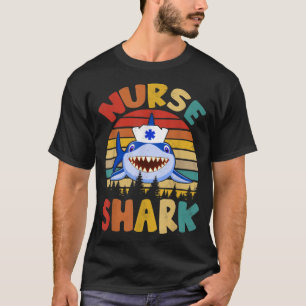 Vintage Retro Nurse Shark Funny Nurse Nursing Shar T-Shirt