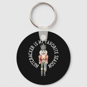 Vintage Retro Nutcracker Is My Favourite Season Ch Key Ring