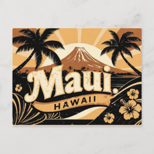 Vintage & Retro of Maui, Hawaii Postcard