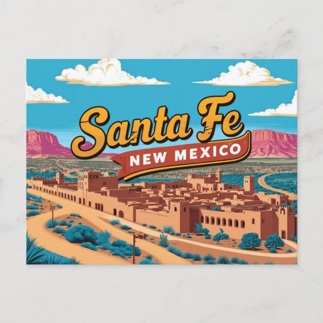 Vintage & Retro of Santa Fe, New Mexico Postcard (Front)