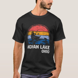 Vintage Retro Ohio Indian Lake Summer Fishing T-Shirt