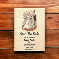 Vintage Retro Old 50s Comic Wedding Save the Date