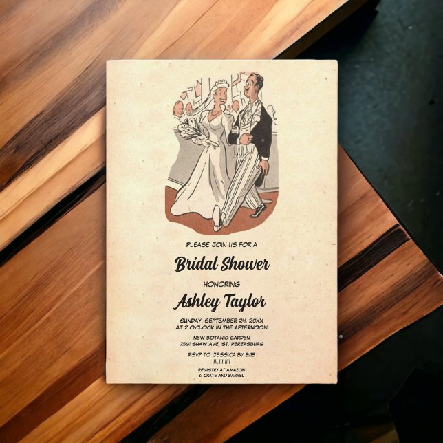 Vintage Retro Old Romantic Chic Bridal Shower Invitation (Creator Uploaded)