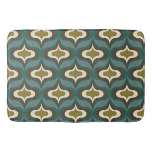 Vintage Retro Olive Green Bath Mat