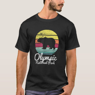 Vintage Retro Olympic National Park Washington Bea T-Shirt