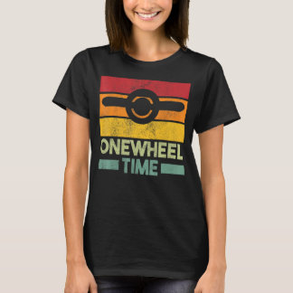 Vintage Retro Onewheel Time E Skateboard T-Shirt