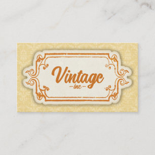 Vintage Retro Orange Business Card