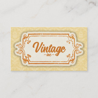 Vintage Retro Orange Business Card
